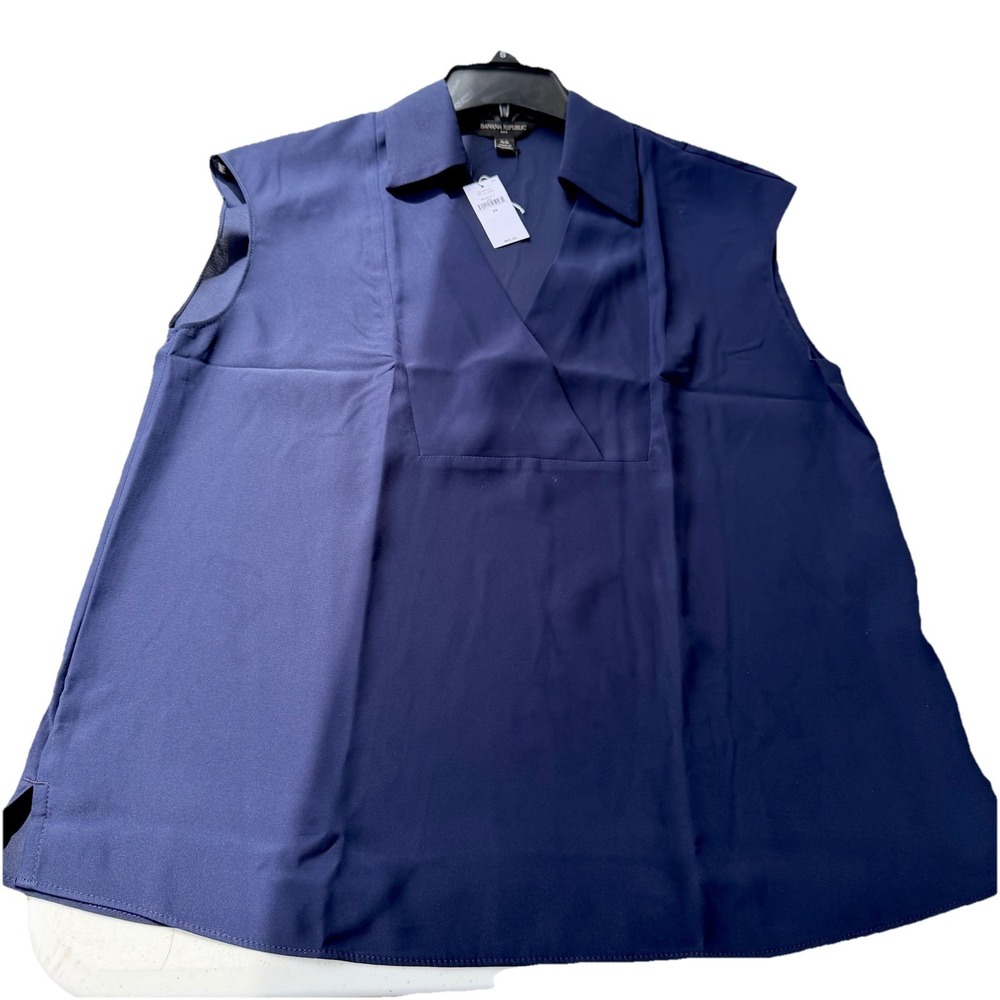 NWT!‎ Banana Republic | Collared Blouse | Navy | Button Down | Size XS